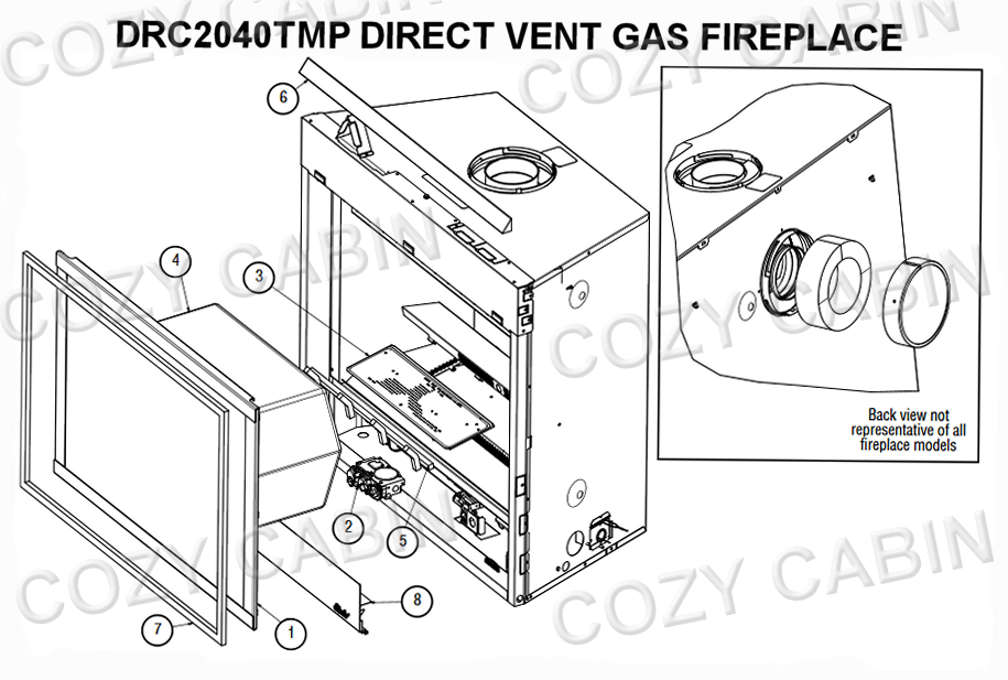 DIRECT VENT GAS FIREPLACE (DRC2040TMP) #DRC2040TMP